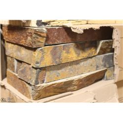 40 PCS OF SLATE LEDGE STONE CORNERS 6X18X6