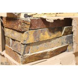 40 PCS OF SLATE LEDGE STONE CORNERS 6X18X6