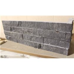 84 PCS EBONY TRAVERTINE LEDGE STONE CORNERS 6X18X6