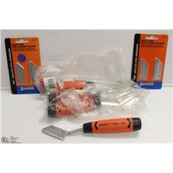 LOT OF 4 KRAFT GROUT SAWS WITH REPLACEMENT BLADES