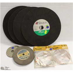 LOT OF ASSORTED SANDING AND CONCRETE CUTTING DISCS