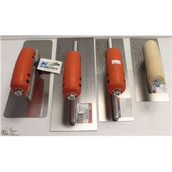 LOT OF 4 KRAFT CEMENT TROWELS