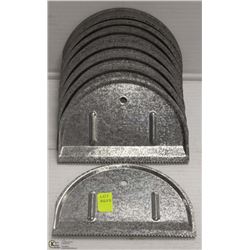 LOT OF 75 - 6" X 4" NOTCHED SPREADERS