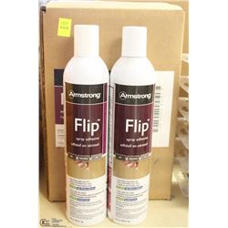 8 CANS OF ARMSTRONG FLIP SPRAY ADHESIVE