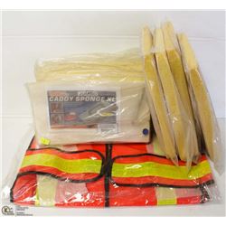 LOT OF 8 TROXELL JUMBO CADDY SPONGES AND