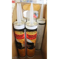5 TUBES BLACK QUIKRETE FIREPLACE MORTAR