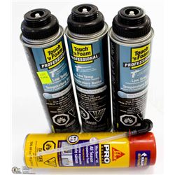 3 CANS OF TOUCH N FOAM PROFESSIONAL WITH 1 CAN