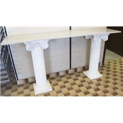 ROMAN COLUMNS WITH SOLID STONE TOP