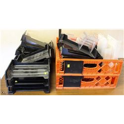 LARGE LOT OF OFFICE PAPER TRAYS AND MORE