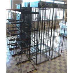 LOT OF 9 STORE DISPLAY RACKS