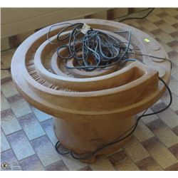 HENRI CAST STONE HURRICANE'S EYE PATIO FOUNTAIN