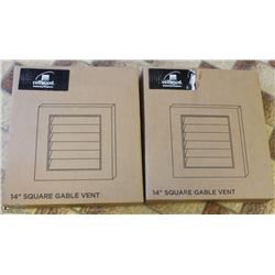 PAIR OF 14" SQUARE GABLE VENTS