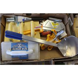 FLAT OF SCRAPERS, PAIL OPENERS, SCOOPS AND