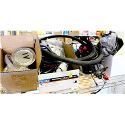 SHELF OF FOUNTAIN PUMPS AND ACCESSORIES