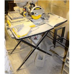 DEWALT 10" TILE SAW ON FOLDING STAND WITH NOISE