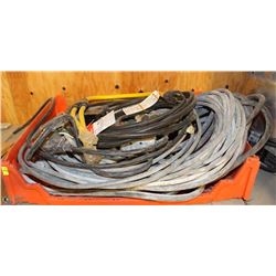 LARGE FLAT OF HEAVY DUTY POWER CORDS AND ADAPTERS