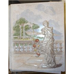 4 BOXES OF 8 X 10 GREEK MURAL CERAMIC TILES