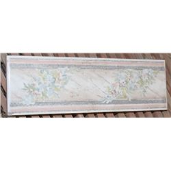 8 BOXES OF 8 X 2.5 CERAMIC FLOWER PATTERN BORDER