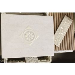 6 BOXES OF ASSORTED SIZE FLOWER TILES