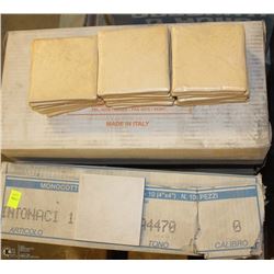 6 BOXES OF BEIGE AND GREY 4 X 4 TILES