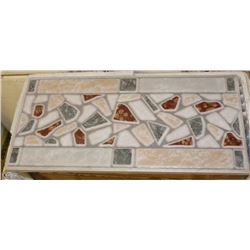 4 CASES OF 7 X 13 STONE PATTERN TILES AND 2 CASES