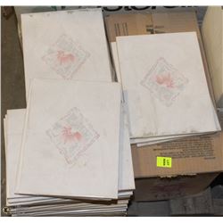 LOT OF 6 X 8 DIAMOND FLORAL PATTERN TILES