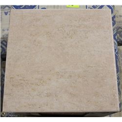 16 BOXES OF 8 X 8 BEIGE CERAMIC TILES