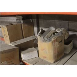 SHELF WITH ASSORTED FIREPLACE VENTILATION ITEMS