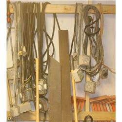 LOT OF ASSORTED ELECTRICAL EXTENSIONS 240VOLTS