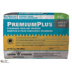 PREMIUM PLUS THINSET MORTOR GREY - 50LB BAG