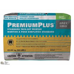 PREMIUM PLUS THINSET MORTOR GREY - 50LB BAG