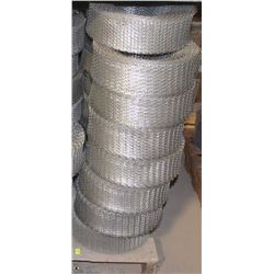 10 ROLLS OF 4 INCH STUCCO MESH, UNKNOWN LENGTH