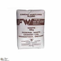 FEDERAL WHITE CEMENT TYPE GU 40KG PER BAG