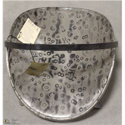 HAMMERED METAL FIREPLACE LOG HOLDER - OVAL SHAPE