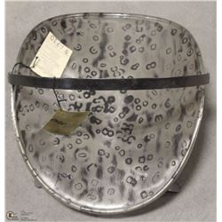 HAMMERED METAL FIREPLACE LOG HOLDER - OVAL SHAPE