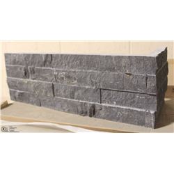 6 X 24 EBONY TRAVERTINE LEDGE STONE X 42 PIECES