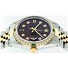 Image 5 : Rolex Two Tone Diamond and Emerald DateJust Men's Watch