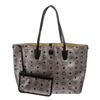 Image 1 : MCM Silver Gray Metallic Visetos Coated Canvas Project Tote Handbag