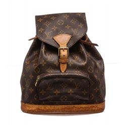 Louis Vuitton Monogram Canvas Leather Montsouris MM Backpack Bag