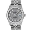 Image 2 : Rolex Mens Stainless Steel Meteorite Princess Cut Diamond Datejust Wristwatch