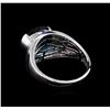 Image 3 : Crayola 5.10 ctw Blue Topaz and White Sapphire Ring - .925 Silver