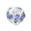 Image 2 : 14KT White Gold 2.52 ctw Tanzanite and Diamond Ring