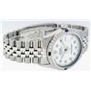 Image 2 : Rolex Mens Stainless Steel White Diamond And Sapphire Datejust Wristwatch