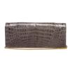 Image 1 : MCM Charcoal Gray Crocodile Clutch Shoulder Bag