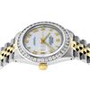 Image 2 : Rolex Mens Two Tone Yellow Gold White Roman 3 ctw Diamond Datejust Wristwatch