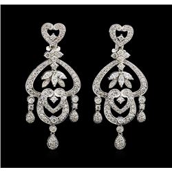 2.47 ctw Diamond Earrings - 18KT White Gold