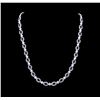 Image 1 : 16.81 ctw Sapphire and Diamond Necklace - 14KT White Gold