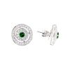 Image 2 : 0.66 ctw Tsavorite And Diamond Earrings - 14KT White Gold