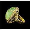 Image 3 : 14KT Yellow Gold 32.12 ctw Green Tourmaline and Diamond Ring