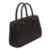 Image 4 : Prada Black Mini Saffiano Lux Galleria Double Zip Tote Bag